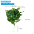 thumbnail image 2 of Uxcell Plantas de Verdura Artificial, 7 Ramilletes de Planta Verde con Hojas de Scindapsus y Tallos de Hierba para el Hogar, Verde 8 Pcs, 2 of 6