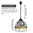 thumbnail image 2 of Kiven H-Type Track Lighting, 1-Light Tiffany Halo Track Pendant Light with Glassl Lampshade, Track Light Pedant for Bedroom Kitchen Island Home Cafe,Cord length 39.4", 2 of 7