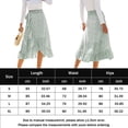 thumbnail image 3 of Faldas Midi De Verano Faldas midi divididas irregulares para mujer Falda bohemia con estampado floral de gasa (Verde L) Cgtredaw Para estrenar, 3 of 7