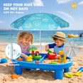 thumbnail image 5 of AMMSUN 5ft Seaside Kids Umbrella UPF50+ for Children Sand Water Table Outdoor Play,Shell Blue, 5 of 9