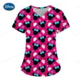 thumbnail image 2 of Medical Worker Nursing Uniform Women Disney Minnie Mickey Mouse Print Nurses Uniform Short Sleeve V-neck Top Working UniformeXXXL Gao Jinjia LED, 2 of 2