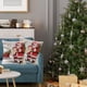 thumbnail image 5 of 4 Uds funda de almohada de lino de Navidad árbol de Navidad anciano muñeco de nieve decoración de vacaciones funda de almohada de cojín para el hogar, 5 of 5