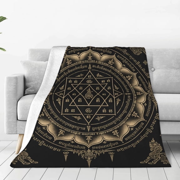 Traditional Style Geometric, 40x30,Throw Blanket Super Soft Lightweight Cozy Fluffy Plush Blanket for Bed Couch Sofa Chair