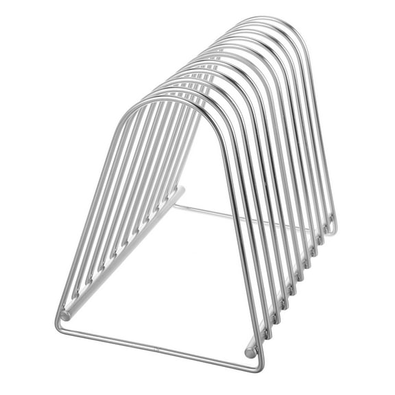 HEMOTON Stainless Steel Record Stand for Vinyl Storage and Display Silver Multifunctional HOLDER Rack