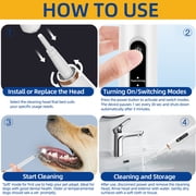 Dental Care Cleaner Kit for Dogs Cats Reduces Plaque & Tartar Buildup,Dog Toothbrush Kit Gentle and Comfortable for Pet Teeth Oral Care