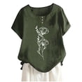 thumbnail image 2 of Liquidation d'Été Iumwxz Chemises de la Saint-Valentin pour Femmes T-Shirts Basiques Confortables Blouses pour Femmes T-Shirts Graphiques Floraux Manches Courtes Col Rond Tuniques pour Femmes Cadeau de Vacances Rendez-Vous, 2 of 4