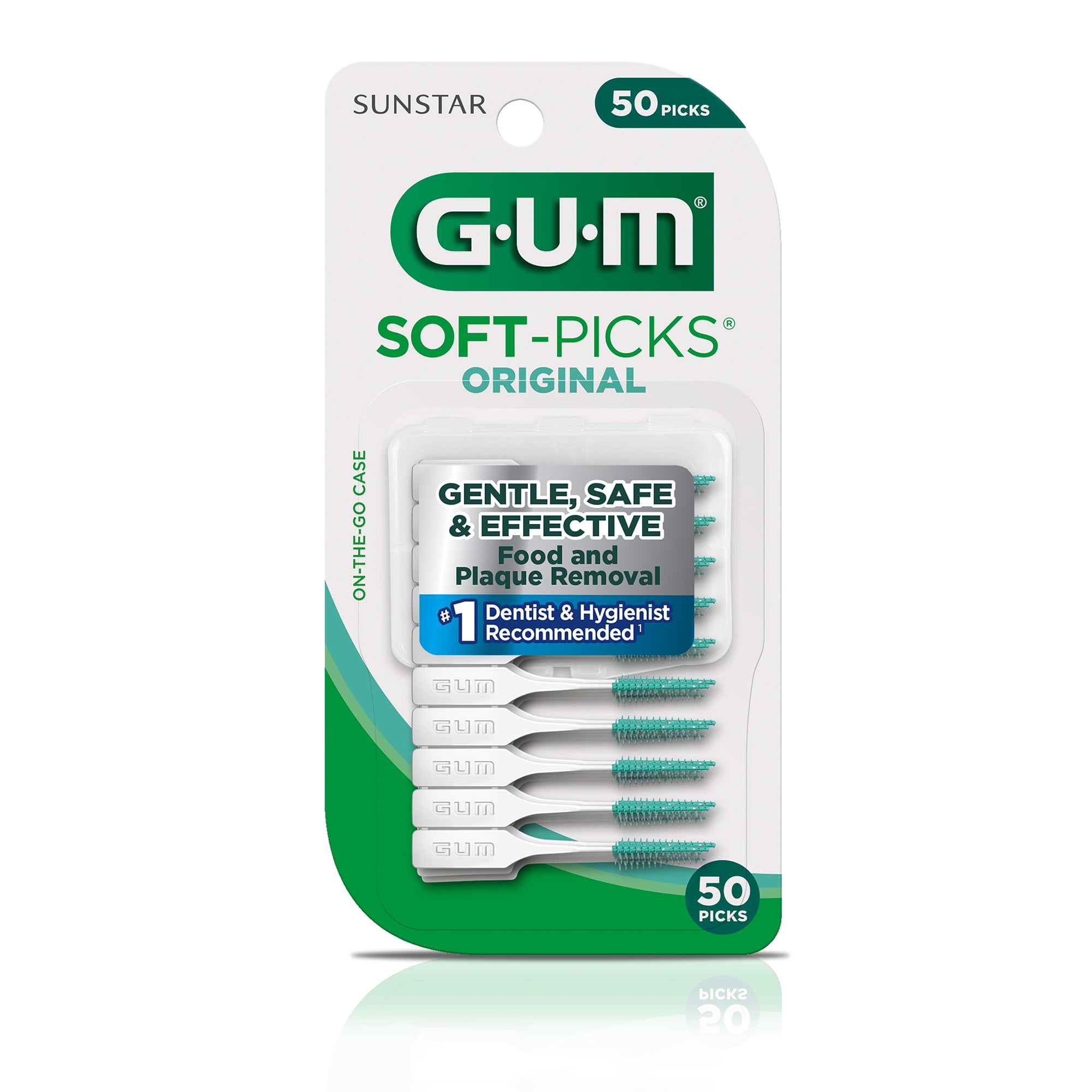 GUM Soft-Picks Original On The Go, 50 Count