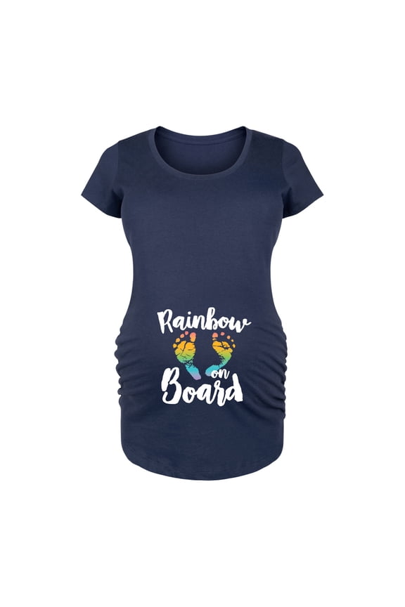 - Rainbow On Board - Maternity Scoop Neck T-Shirt