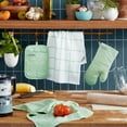 thumbnail image 3 of KitchenAid Onion Quilt Kitchen Towel, Oven Mitt & Potholder 4-Pack Set, Pistachio, 16"x26", 7"x13" & 7"x10", 3 of 13