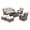 Brown/Beige, variant on Jentlehouse 6 Pieces Outdoor Patio Furniture Set,Wicker Rattan Patio Sofa Set with Outdoor Rockers,Coffee Table and Ottomans,Outdoor Conversation Set for Poolside Balcony Backyard Porch