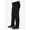thumbnail image 3 of KingSize Men's Big & Tall Relaxed Fit Cargo Denim Look Sweatpants, 3 of 6