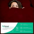 thumbnail image 5 of Tencel Bed Sheets Full Size- 100% Eucalyptus Tencel Lyocell Sheets Sets- All-Season Eucalyptus Sheets- 6 PC Full Sheet Set- Best Cooling Sheets- Supersoft- Moisture Wicking- Sustainable- Burgundy, 5 of 9