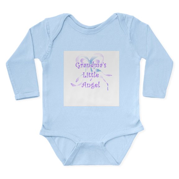 CafePress - Grandma's Little Angel Infant Creeper Body Suit - Long Sleeve Cotton Baby Bodysuit
