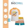 thumbnail image 2 of Big Chill Boys Rash Guard Swim Set - Short Sleeve Rash Guard Swim Shirt & Swim Trunks (6-14), 2 of 7