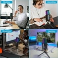 thumbnail image 2 of Microphone USB pour PC, Microphone de Bureau de Jeu RVB à Condensateur avec Trépied pour Diffusion, Enregistrement en Studio, Balado, Micro à Condensateur Cardioïde pour Ordinateur Compatible avec Bras Perche Flexible, 2 of 7