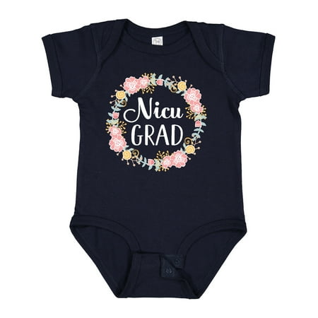 

Inktastic NICU Graduate Girls Floral Wreath Gift Baby Girl Bodysuit