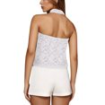 thumbnail image 5 of Babysbule Women's Halter V Neck Lace Tank Top Sleeveless Cropped Scalloped Hem Casual Summer Fashion Blouse for Dating Party Daily Wear, 5 of 8