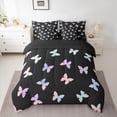 thumbnail image 2 of Homewish Gradient Colorful Butterfly 7-Piece Twin Bedding Sets,Cartoon Animal Bedding Comforter Set,Rainbow Ombre Sheet Sets For Girl,Luxury Bedroom Decor Reversible, 2 of 8