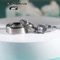thumbnail image 6 of Two Rings His and Hers Wedding Ring Sets Couples Rings 44kt White Gold Plated White Cz Titanium band, 6 of 8