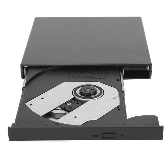 External Optical Drive, Great Compatibility Shockproof External Drive, For Desktop Ultrabook Laptop All-In-One Black