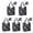 Pioneer Flower Floral-1, variant on 5 Pack Foldable Shopping Bag,Pioneer Flower Floral Print Pattern Reusable Grocery Bags with Pockets,Large Reusable Tote Bags with Handles Waterproof & Lightweight