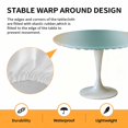 thumbnail image 2 of Elastic Fitted Round Tablecloth, Teal Yellow Ombre Waterproof Stretch Table Cover for 36"-44" Tables, Farmhouse Modern Gradient Art Washable Outdoor Tablecloths for Patio, Picnic, Camping, 2 of 9