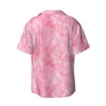 thumbnail image 6 of PAYOHTO Pastel Pink Background Texture Mens Hawaiian Casual Short-sleeved Shirt Tropical Summer Beach Button Down Shirts, 6 of 7