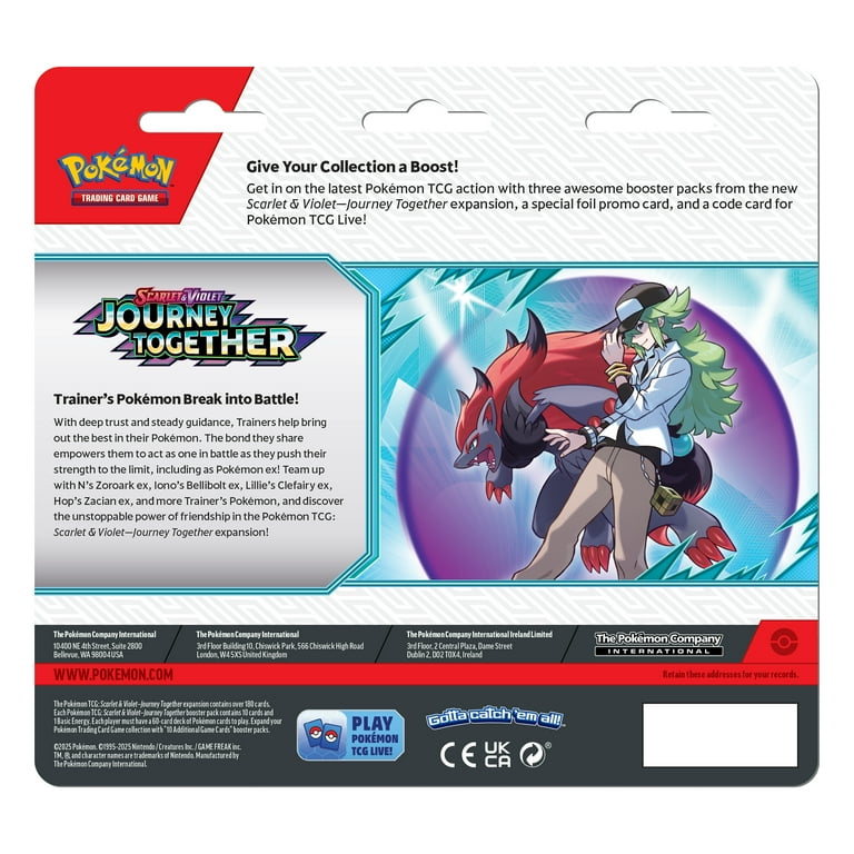Pokmon Scarlet & Violet 9 Journey Together 3pk Blister - Walmart.com Pokmon Scarlet & Violet 9 Journey Together 3pk Blister - Walmart.com