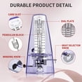 thumbnail image 2 of Uxcell Mechanical Metronome, Metronome for Piano, Guitar, & Other Instruments, Loud Sound and High Precision Track Beat for Beginners,Transparent Purple, 2 of 7