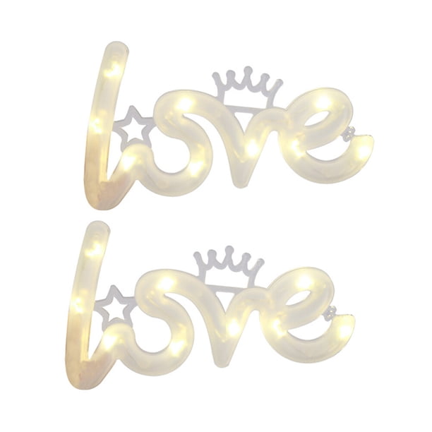 GOOHOCHY 2pcs LED LED letras Lámparas decorativas elegantes luces escena luces de diseño