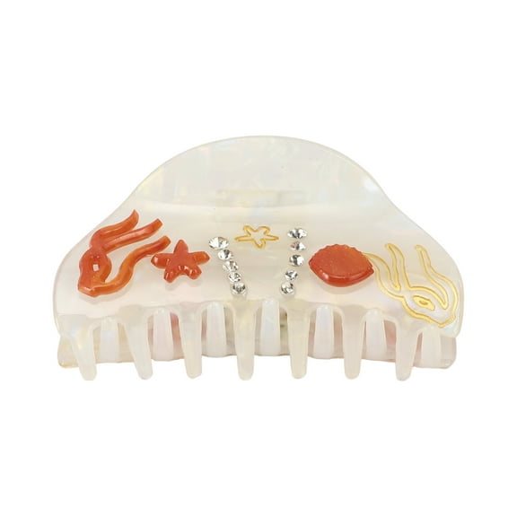 Unique Bargains 1 Pc Elegant Octopus Hair Clips Hairdo Clips for Women 3.46"x1.73"x1.73" White