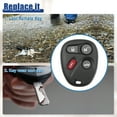 thumbnail image 4 of Mando a distancia de entrada sin llave de 315 MHZ apto para Cadillac CTS 2003-2007 L2C0005T 12223132 negro, 4 of 7
