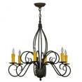 thumbnail image 4 of Meyda Tiffany 148751 Squire 6 Light 28" Wide Taper Candle Style Chandelier - Custom, 4 of 5