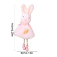 thumbnail image 3 of Decoración colgante de peluche de conejo de Pascua | Tela suave Amarillo Rosa Blanco | Adorno colgante de liebre de Pascua de 7 pulgadas | Regalo de decoración para fiesta de festival con cuerda, 3 of 6