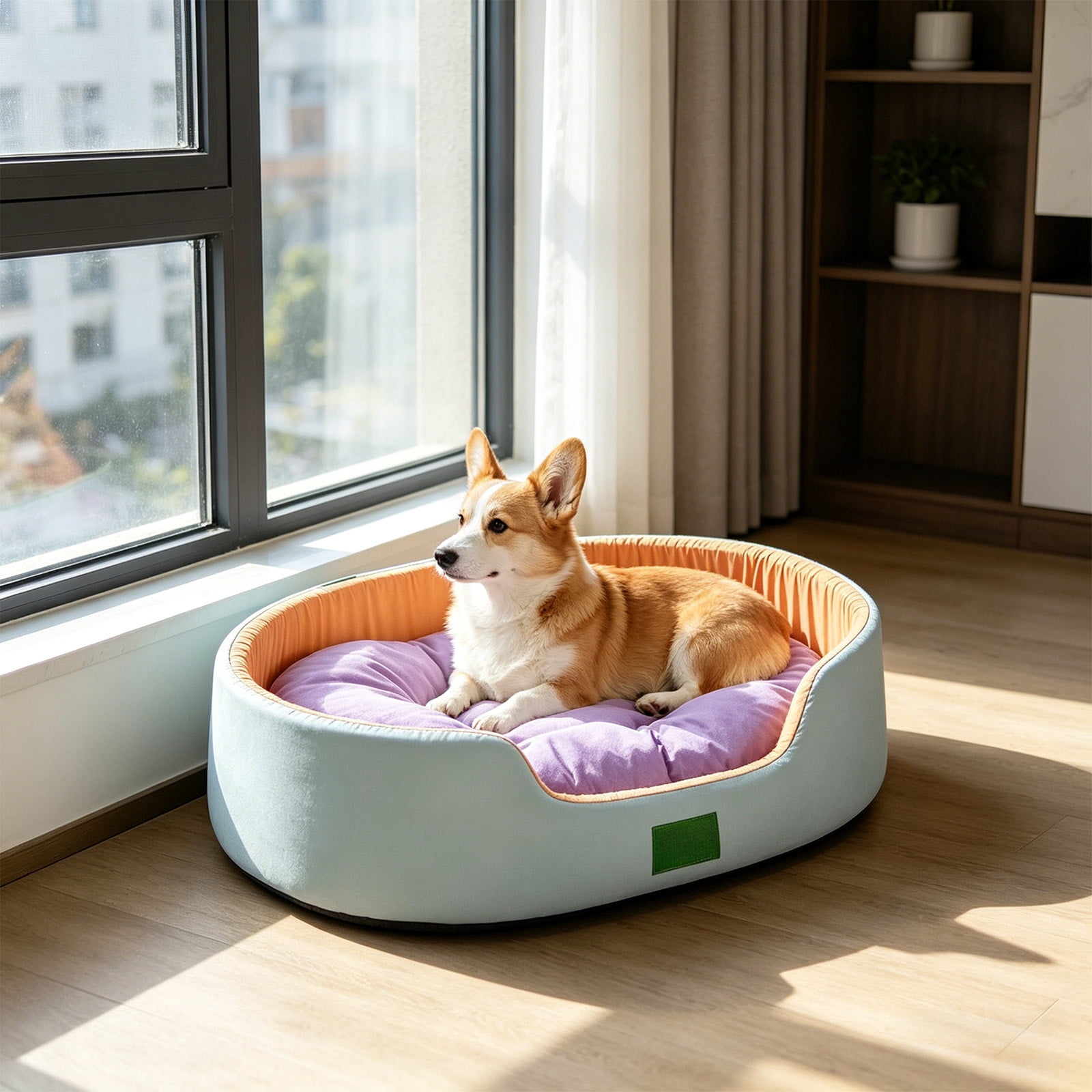 Cat Dog Beds for Indoor All Season Cats Pet Kennel Washable Cats Bed Dog Blanket with Removable Cover Bed Pad