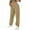 Khaki, variant on Black*Friday ChaoHeng Women Pants on under $5 Women's Relaxed Fit Elastic Waist Pocket Casual Long Pants
