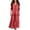 Red, variant on Guieoi Plus Size Womens Dresses Denim-Print Collared Long-Sleeve Top Maxi Dress Blue L