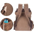 thumbnail image 5 of CAILDANL Leather Backpack for Men, Waxed Canvas Shoulder Rucksack Carry-On Travel Backpack, 5 of 7