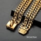 thumbnail image 3 of Encanto chapado en oro de 18 quilates, 24 mm de ancho, resistente, resistente, cadena cubana, collar de perro con hebilla de acero, fuerte collar de entrenamiento de perro de metal de acero inoxidable Feliz Sencillez, 3 of 4