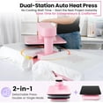 thumbnail image 3 of Adnoom Auto Heat Press 15x15, 1350W Swivel Dual Heat Press Machine, Higher Heating Height & 7-level Adjustable Pressure, Professional Heat Press for Sublimation T-shirt Hoodie, 3 of 10