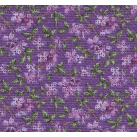 Lilac Garden Floral Mini Lilacs Purple Cotton Fabric by Northcott BTY