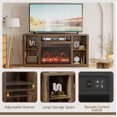 thumbnail image 4 of Homall 58 Inch Modern TV Stand with Electric Fireplace Shelf Media Storage TV Stand for TVs Up to 65",Light Brown, 4 of 7