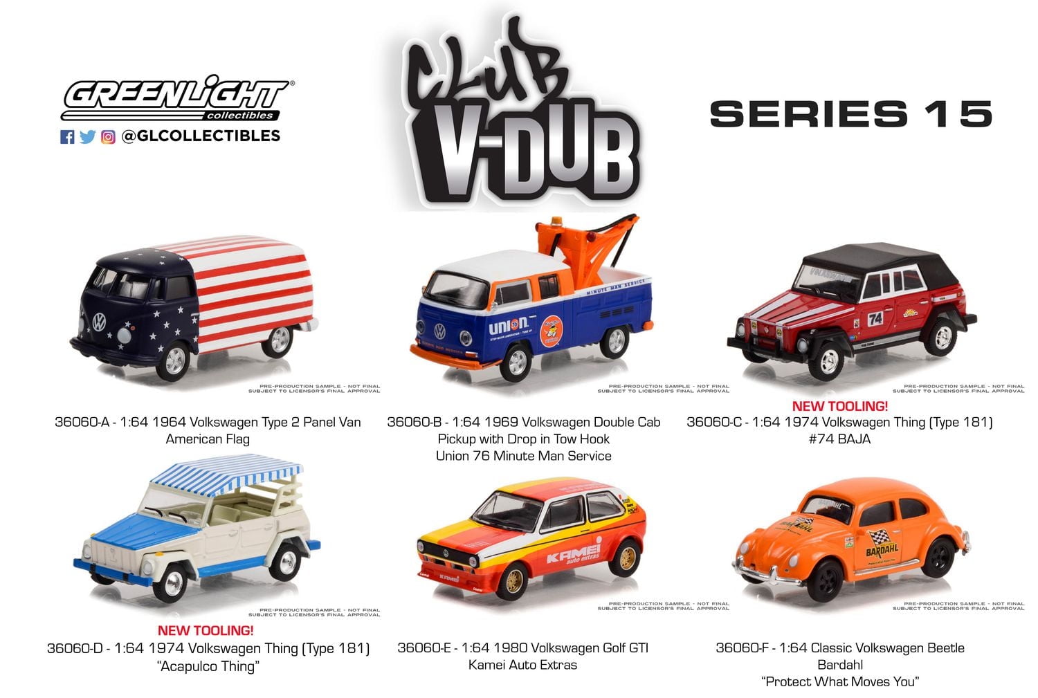 GreenLight 1:64 Club Vee-Dub Die-Cast Vehicles Series
