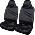 thumbnail image 1 of 70mm Funda para asiento de coche, Protector para asiento delantero, impermeable y a prueba de polvo, funda de asiento de alta calidad, negro, 2 uds., 1 of 2