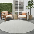 thumbnail image 4 of Nourison Courtyard Indoor/Outdoor Ivory/Silver 8' x Round Area Rug (8 Round), 4 of 9