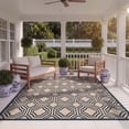 thumbnail image 3 of Safavieh Courtyard Brooklyn Geometric Indoor/Outdoor Area Rug, Beige/Navy, 6'7" x 9'6", 3 of 11