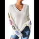 thumbnail image 1 of Suéteres de Punto de Larga con Estampado Floral Bohemio Clásico para Mujer, Estilo Informal, para Otoño e Invierno 2025. L, 1 of 10