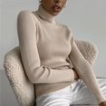 thumbnail image 4 of Suéter nuevo Alobee para mujer, jersey de punto de cuello alto, suéter barato para mujer, top informal dulce, jersey para mujer, ropa elegante para mujer, 4 of 5