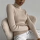 thumbnail image 4 of C.New S Suéter de mujer Cuello alto Nuevo Jersey de punto barato que combina con todo Jersey de mujer 2025 Suéteres casuales dulces Jersey de mujer Tops femeninos, 4 of 5