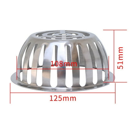 

Ana Stainless Steel Balcony Drainage Roof Round Floor Drain Cover Rain Pipe Cap